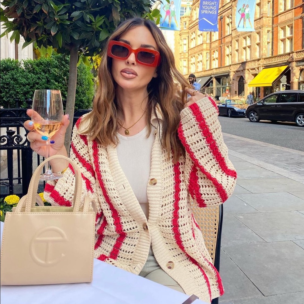 Zara Open Knit Sweater Cardigan Jacket